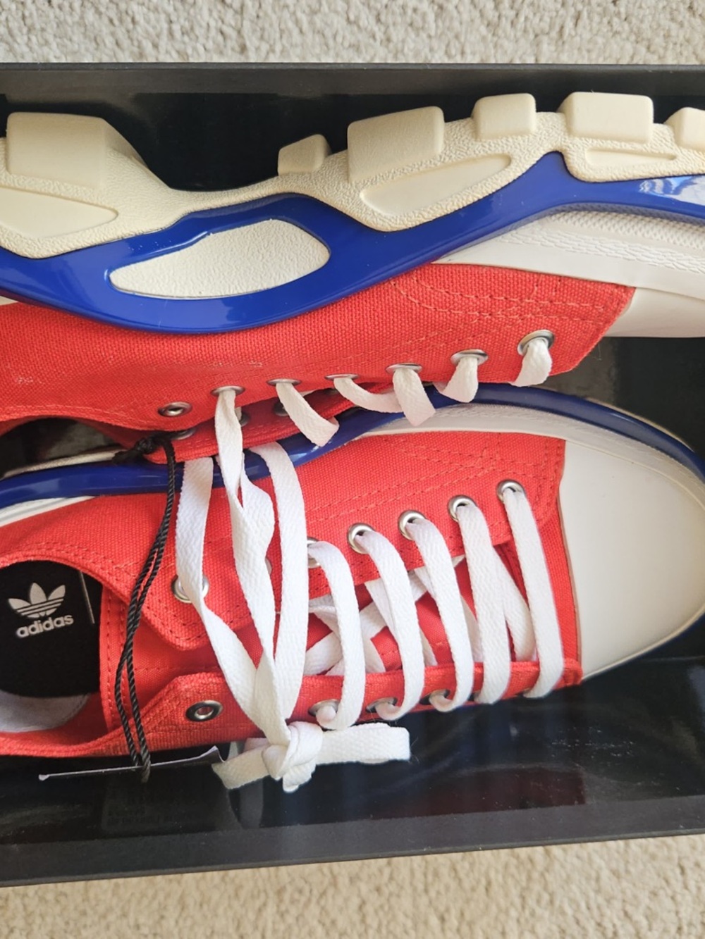 adidas Raf Simons RS Detroit Runner EE7936 Red White Blue Men's Sneakers